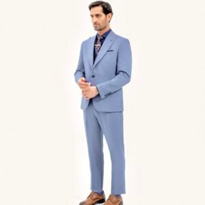 Turkish light baby blue suit