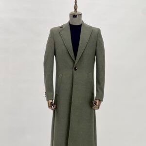 Long Coat Dark Olive Green