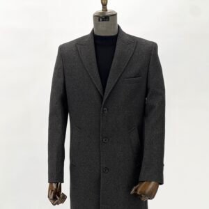 A long Dark gray coat